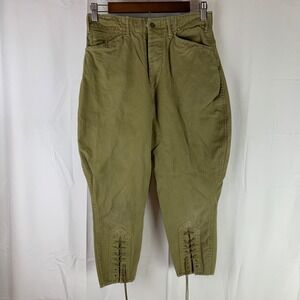 VTG Boy Scouts of America Breeches Mens 27x22 Olive Green Lace Up Jodhpur Pants
